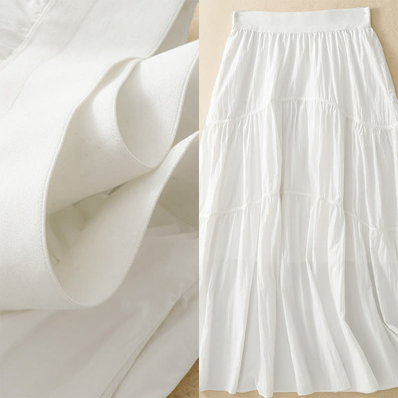 Jupe femme à taille élastique et poches, motif Buddha Stones, lignes simples - image 9