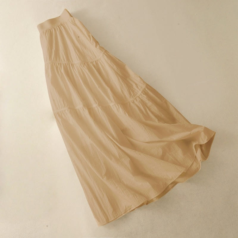 Jupe femme à taille élastique et poches, motif Buddha Stones, lignes simples