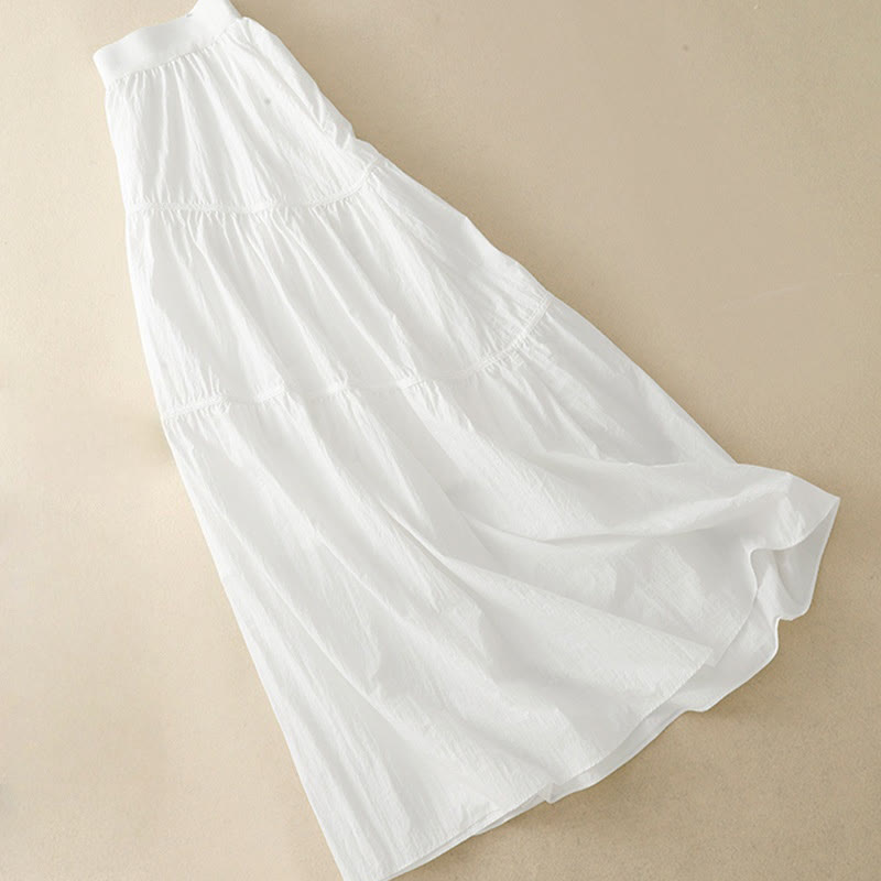 Jupe femme à taille élastique et poches, motif Buddha Stones, lignes simples - image 2