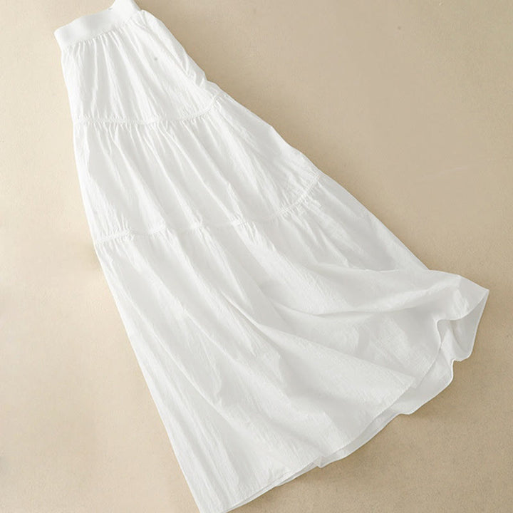 Jupe femme à taille élastique et poches, motif Buddha Stones, lignes simples - image 2