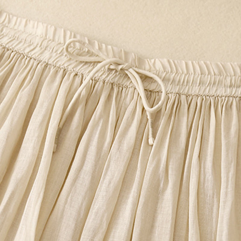 Jupe d'été pour femme avec cordon de serrage et taille élastique, motif Buddha Stones - image 22