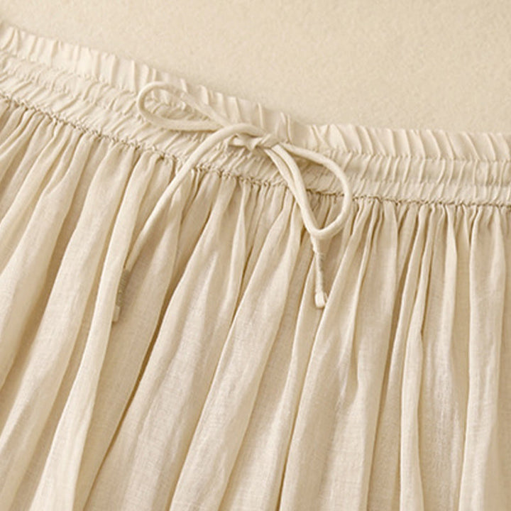 Jupe d'été pour femme avec cordon de serrage et taille élastique, motif Buddha Stones - image 22