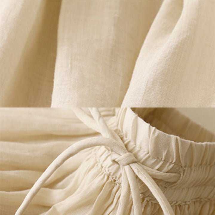 Jupe d'été pour femme avec cordon de serrage et taille élastique, motif Buddha Stones
