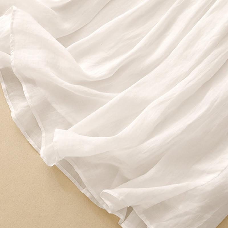 Jupe d'été pour femme avec cordon de serrage et taille élastique, motif Buddha Stones - image 4