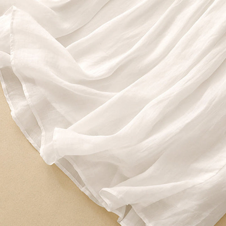 Jupe d'été pour femme avec cordon de serrage et taille élastique, motif Buddha Stones - image 4