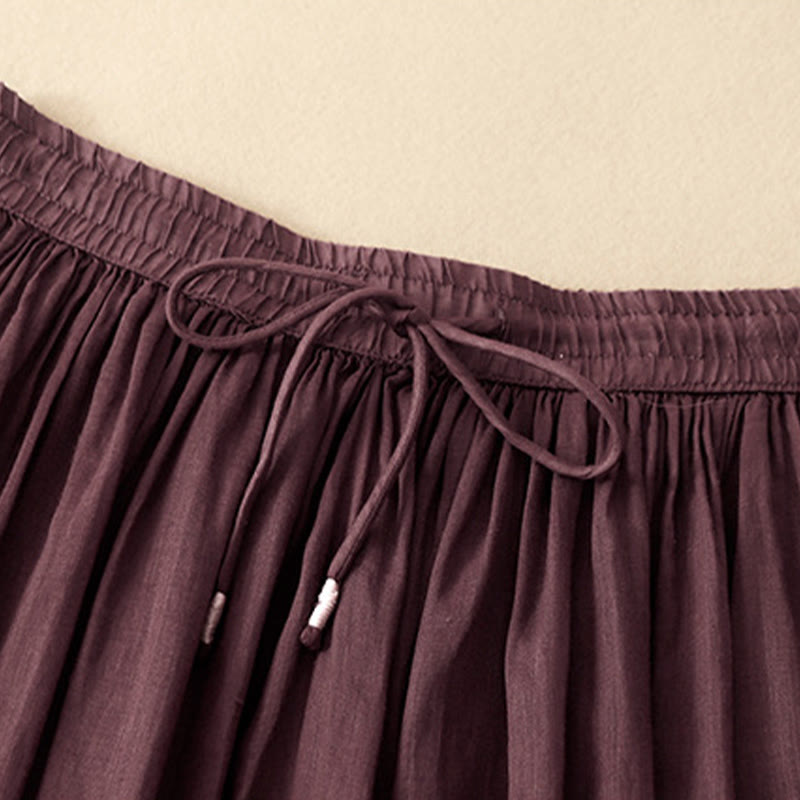 Jupe d'été pour femme avec cordon de serrage et taille élastique, motif Buddha Stones - image 17