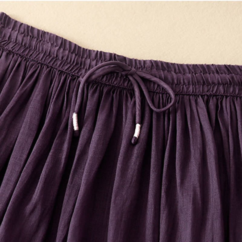 Jupe d'été pour femme avec cordon de serrage et taille élastique, motif Buddha Stones - image 10