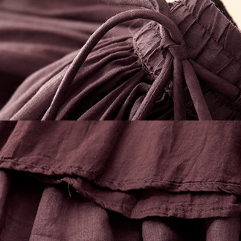 Jupe d'été pour femme avec cordon de serrage et taille élastique, motif Buddha Stones - image 19