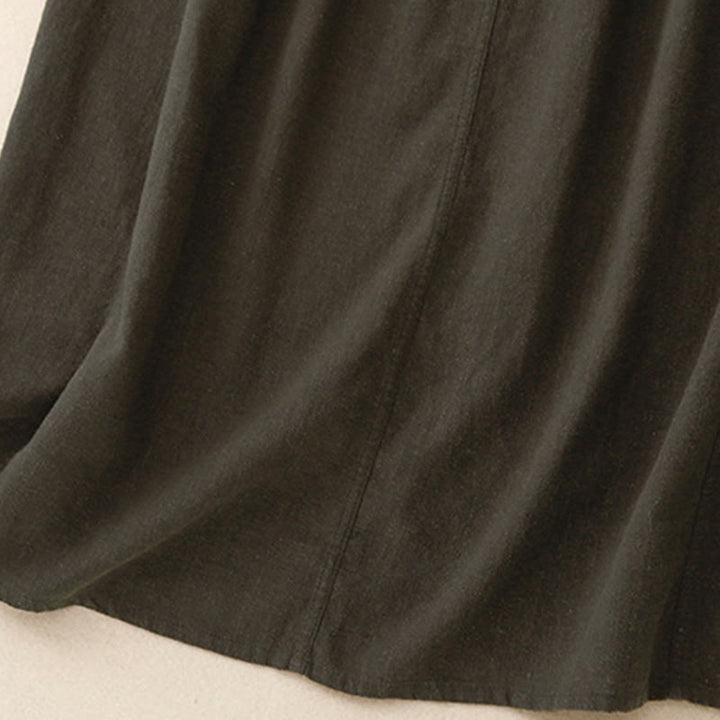 Jupe trapèze en coton à taille élastique et cordon de serrage Buddha Stones - image 17