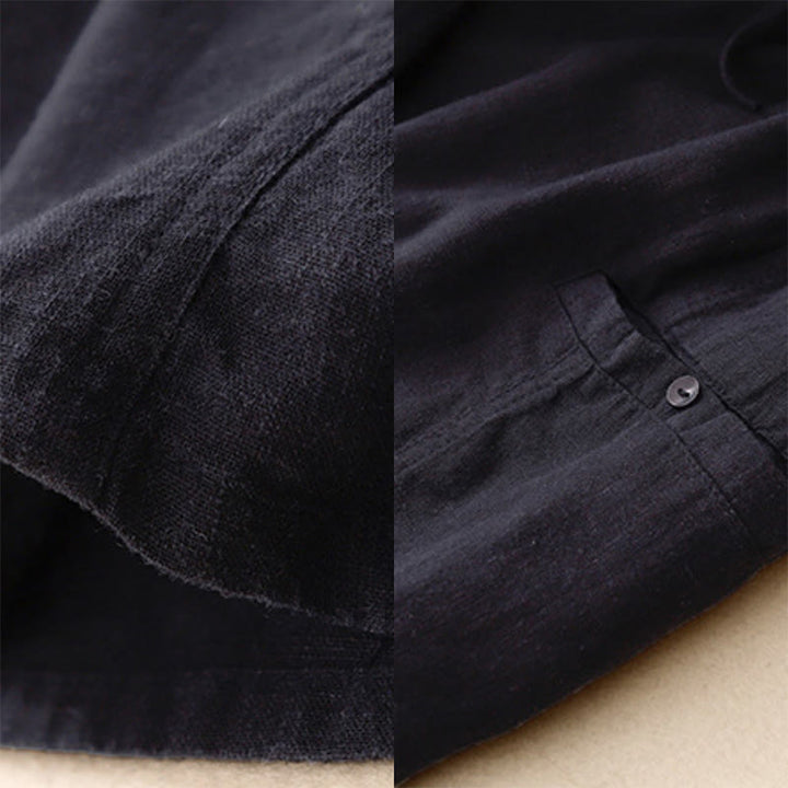 Jupe trapèze en coton à taille élastique et cordon de serrage Buddha Stones - image 3