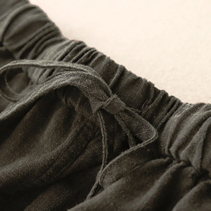 Jupe trapèze en coton à taille élastique et cordon de serrage Buddha Stones - image 16