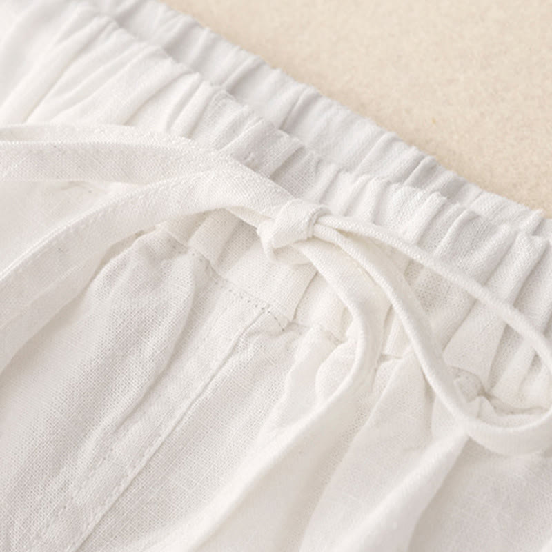 Jupe trapèze en coton à taille élastique et cordon de serrage Buddha Stones - image 8