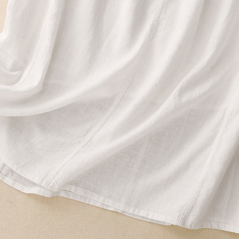 Jupe trapèze en coton à taille élastique et cordon de serrage Buddha Stones - image 11