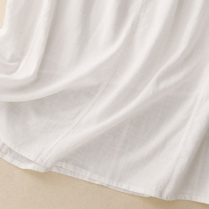 Jupe trapèze en coton à taille élastique et cordon de serrage Buddha Stones - image 11