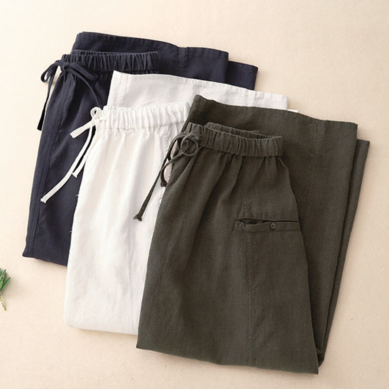 Jupe trapèze en coton à taille élastique et cordon de serrage Buddha Stones - image 20