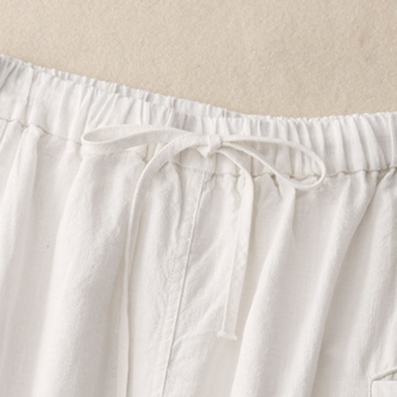 Jupe trapèze en coton à taille élastique et cordon de serrage Buddha Stones - image 7