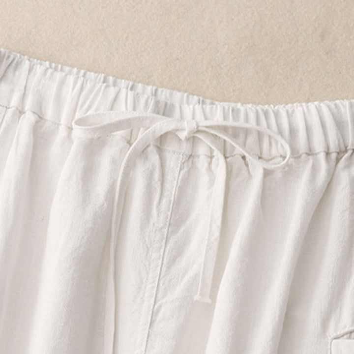 Jupe trapèze en coton à taille élastique et cordon de serrage Buddha Stones - image 7