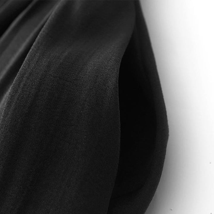 Jupe plissée simple à taille élastique avec poches pour femme Buddha Stones