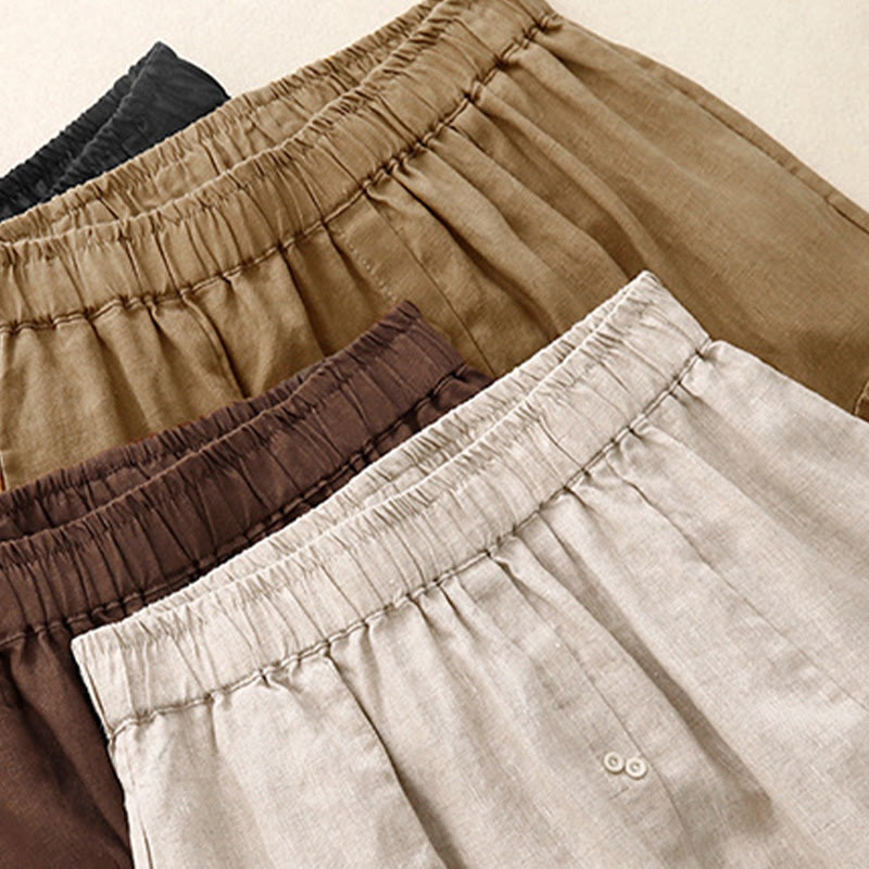 Jupe trapèze en coton avec poches et taille élastique et boutons style Buddha Stones - image 18