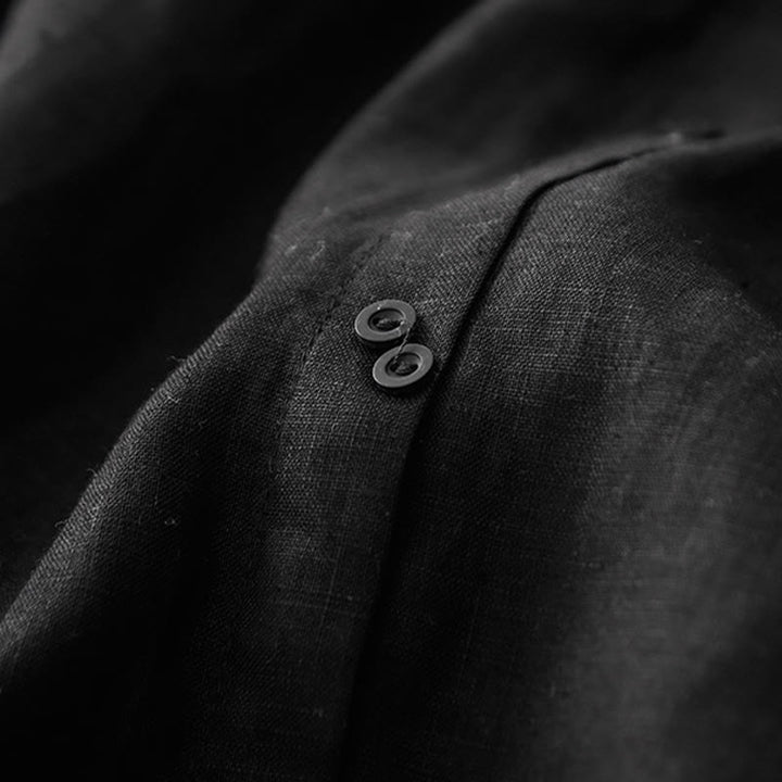 Jupe trapèze en coton avec poches et taille élastique et boutons style Buddha Stones - image 8