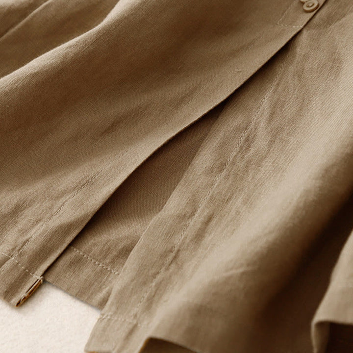 Jupe trapèze en coton avec poches et taille élastique et boutons style Buddha Stones - image 23