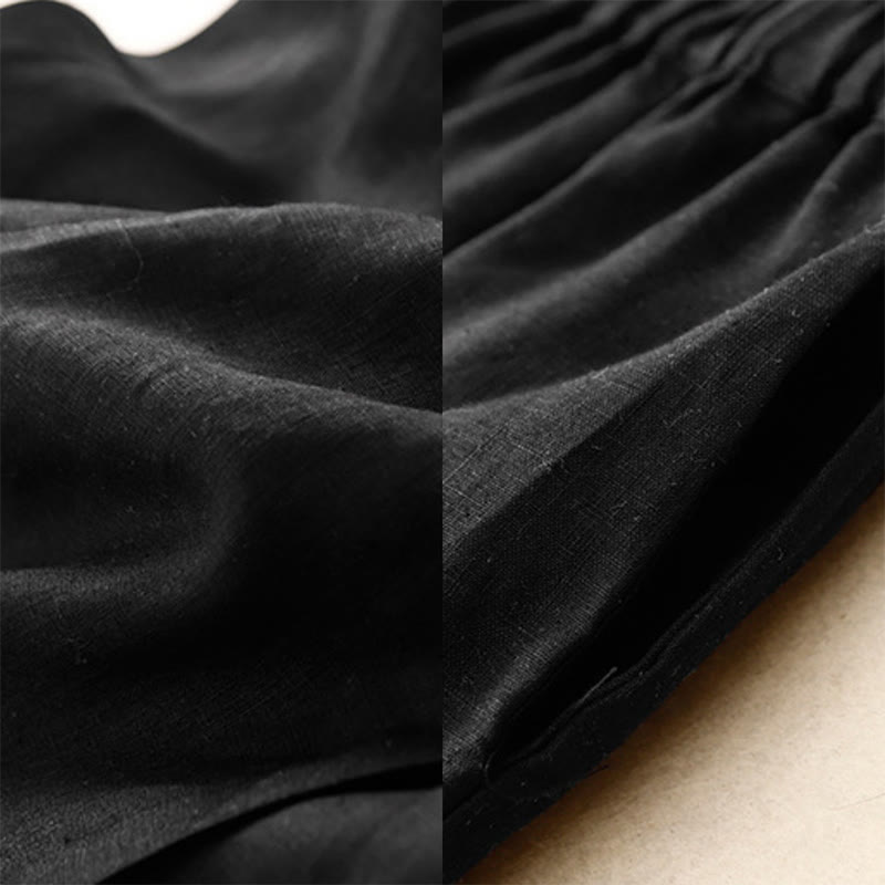 Jupe trapèze en coton avec poches et taille élastique et boutons style Buddha Stones - image 10