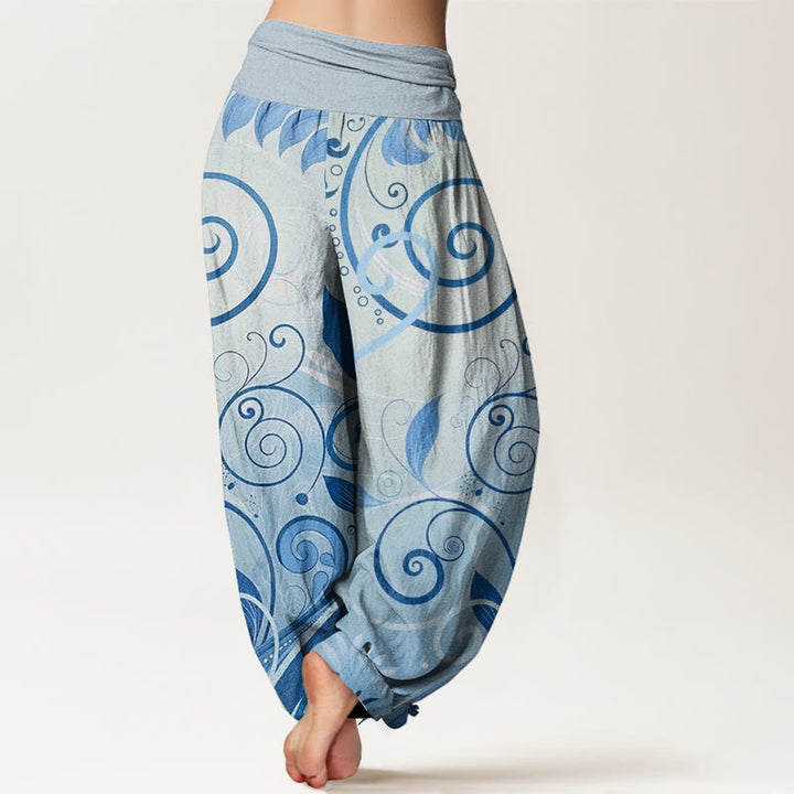 Pantalon sarouel décontracté à motif floral Buddha Stones pour femme - image 6