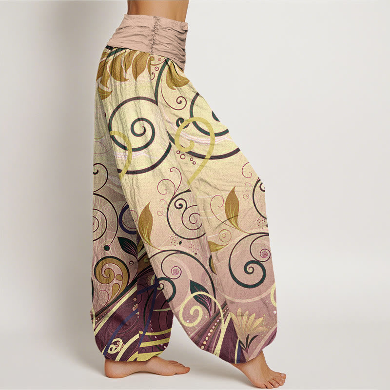 Pantalon sarouel décontracté à motif floral Buddha Stones pour femme - image 9