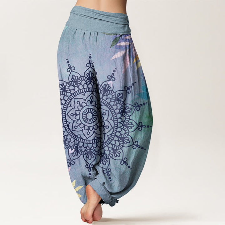 Pantalon harem femme en coton à motif mandala et Buddha Stones - image 5