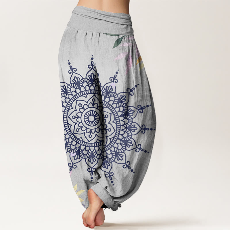 Pantalon harem femme en coton à motif mandala et Buddha Stones - image 8