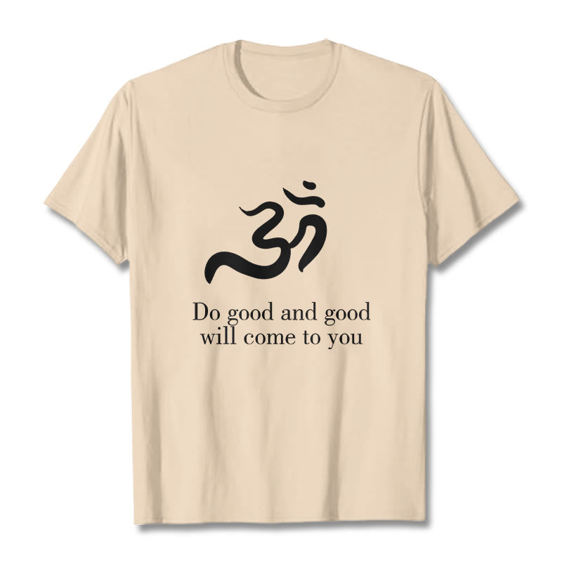 T-shirt décontracté en coton avec Buddha Stones et symbole Om, sanskrit, spirituel - Bisque - 2XL - image 9