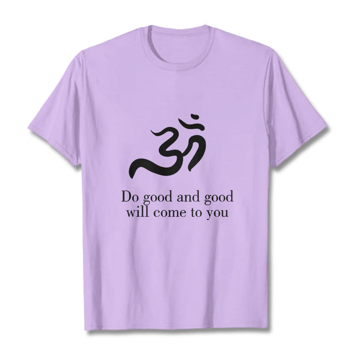 T-shirt décontracté en coton avec Buddha Stones et symbole Om, sanskrit, spirituel - Prune - 2XL - image 17