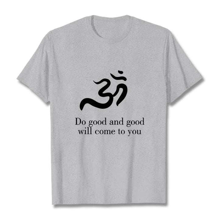 T-shirt décontracté en coton avec Buddha Stones et symbole Om, sanskrit, spirituel - image 20