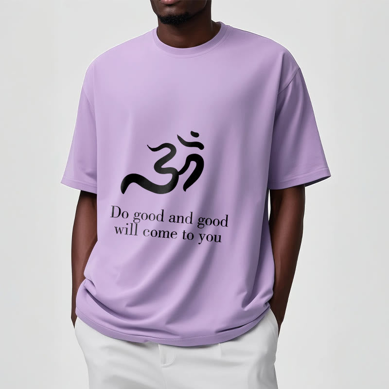 T-shirt décontracté en coton avec Buddha Stones et symbole Om, sanskrit, spirituel - image 18