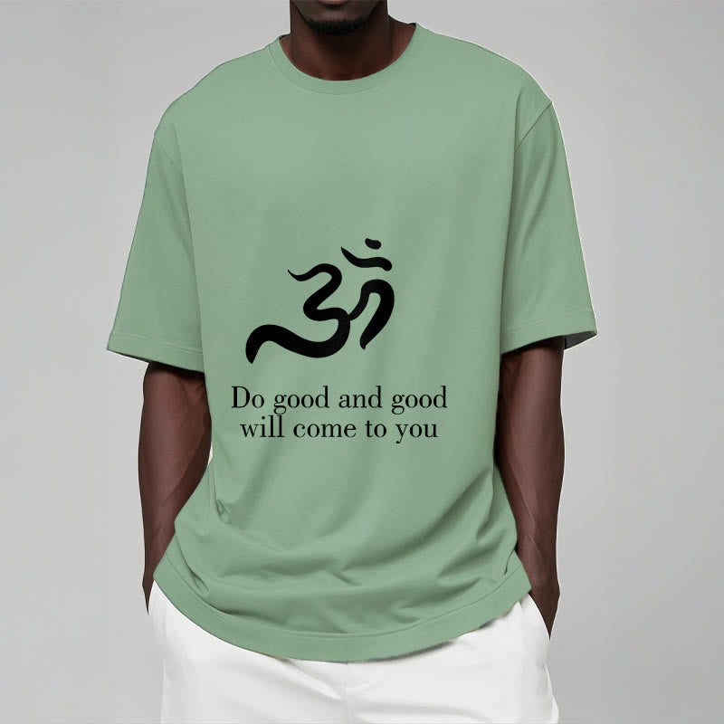 T-shirt décontracté en coton avec Buddha Stones et symbole Om, sanskrit, spirituel - image 16