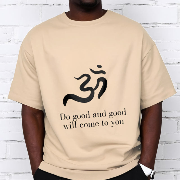 T-shirt décontracté en coton avec Buddha Stones et symbole Om, sanskrit, spirituel - image 10