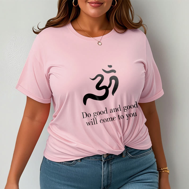 T-shirt décontracté en coton avec Buddha Stones et symbole Om, sanskrit, spirituel - image 14