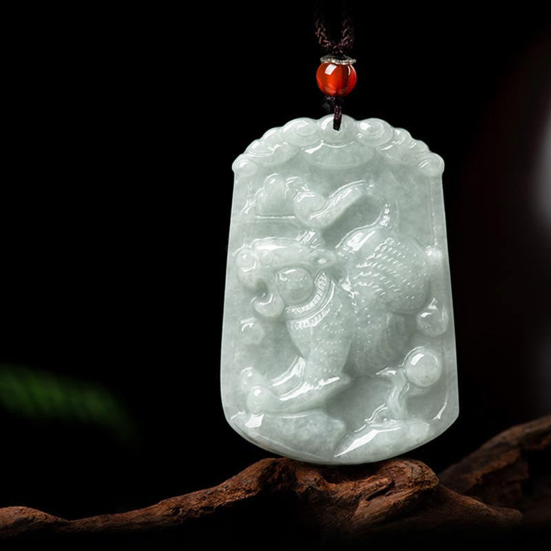 Collier pendentif amulette d'abondance en jade naturel Buddha Stones et 12 signes du zodiaque chinois - Tigre - image 15