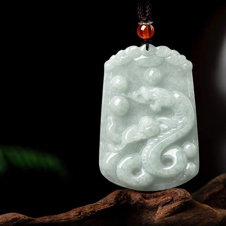 Collier pendentif amulette d'abondance en jade naturel Buddha Stones et 12 signes du zodiaque chinois - Serpent - image 19