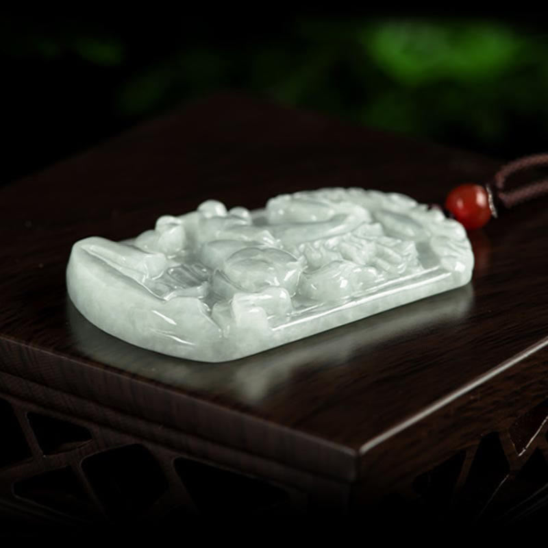 Collier pendentif amulette d'abondance en jade naturel Buddha Stones et 12 signes du zodiaque chinois - image 10