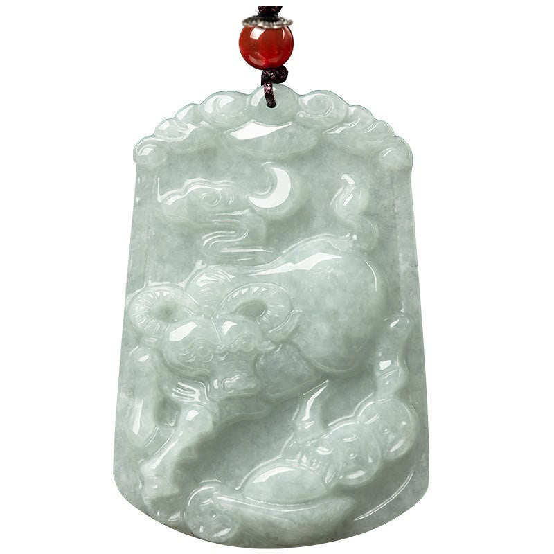 Collier pendentif amulette d'abondance en jade naturel Buddha Stones et 12 signes du zodiaque chinois - image 13