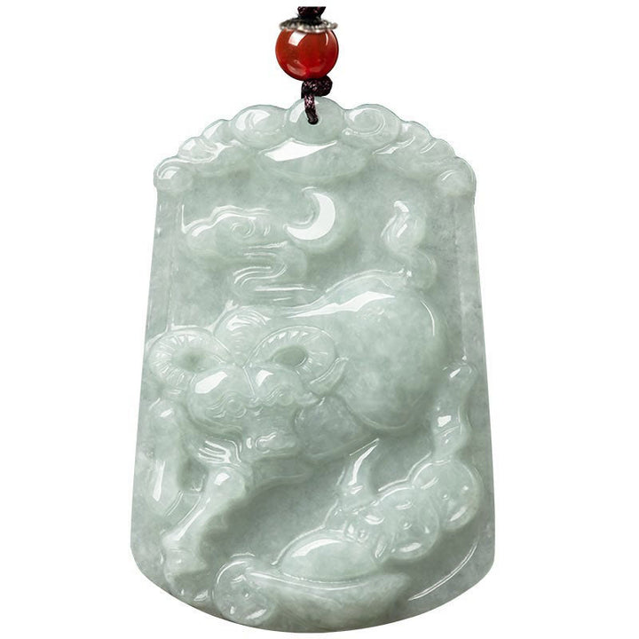 Collier pendentif amulette d'abondance en jade naturel Buddha Stones et 12 signes du zodiaque chinois - image 13