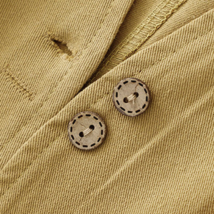 Gilet en coton sans manches pour femme, couleur Buddha Stones , boutons sur le devant, avec poches - image 4