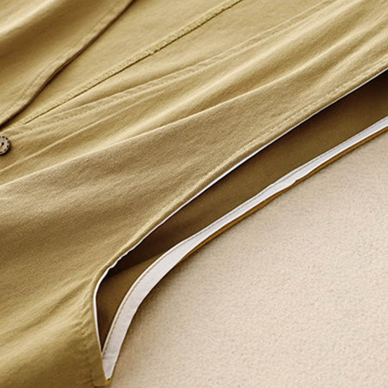 Gilet en coton sans manches pour femme, couleur Buddha Stones , boutons sur le devant, avec poches - image 3