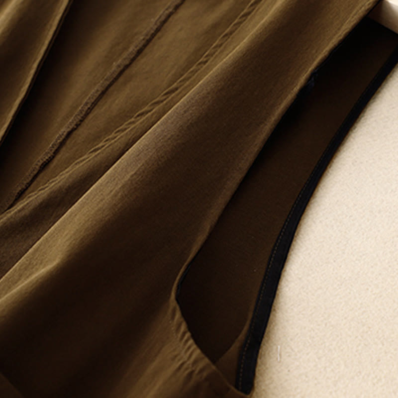 Gilet en coton sans manches pour femme, couleur Buddha Stones , boutons sur le devant, avec poches - image 9