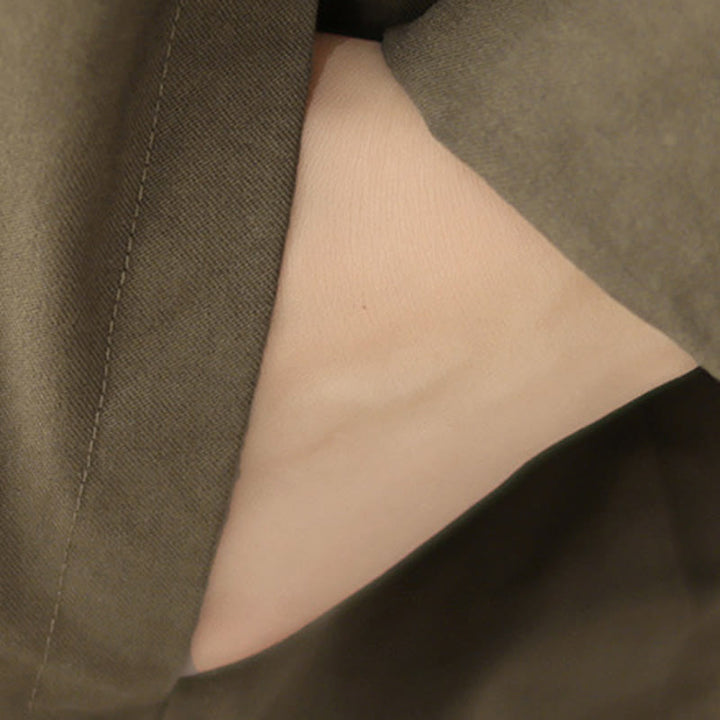 Veste asymétrique à manches longues en coton et lin pour femme avec poches et motif Buddha Stones Spring - image 17