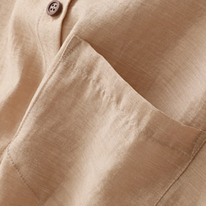 Ensemble 2 pièces pour femme, chemise à manches courtes, jupe 7-8 avec poches, en coton et lin, motif Buddha Stones - image 18