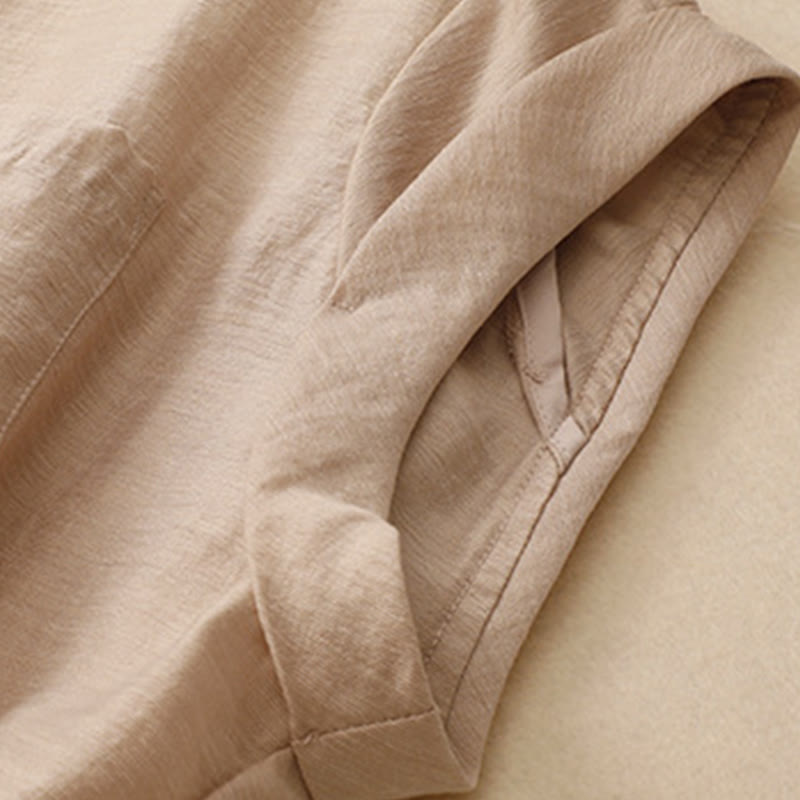 Ensemble 2 pièces pour femme, chemise à manches courtes, jupe 7-8 avec poches, en coton et lin, motif Buddha Stones - image 19