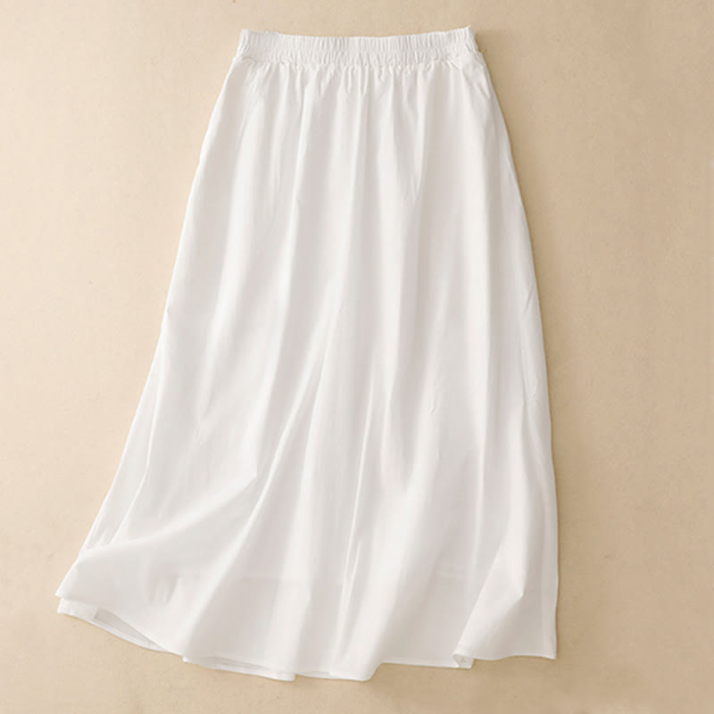 Ensemble 2 Buddha Stones et jupe à manches mi-longues avec boutons irréguliers et poches en coton pour femme - image 18