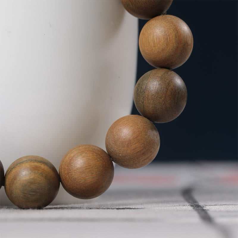 Bracelet Pixiu en bois de santal vert et Buddha Stones pour attirer la richesse - image 12